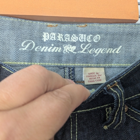 PARASUCO Y2K Women Jeans Pant Size 31 Blue Washed Color Flare And Low Waist - Picture 5 of 13